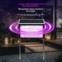 Lampe anti-moustiques solaire étanche avec choc électrique et lumière LED pour la maison, la cour, le jardin, la ferme et les installations d'élevage