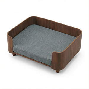 Hundesofa Haustierbett für Kleine & Mittelgroße Hunde Katzen Wasserdicht & Wärmend Für Alle Jahreszeiten Innenbereich Abnehmbarer Bezug Solides Design Holz - Product Image 2