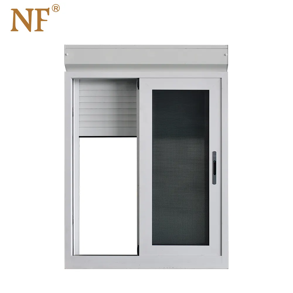 Foshan NF ventanas de aluminio con persiana enrollable eléctrica