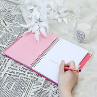 Planificateur d'impression personnalisé couverture rigide feuille d'or Logo Agenda Journal en spirale avec onglets