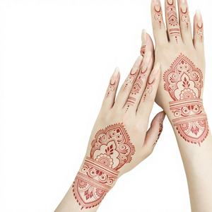 Papier de transfert d'eau pour <span class=keywords><strong>tatouage</strong></span> temporaire en <span class=keywords><strong>dentelle</strong></span> au henné, motif national, pour le corps, le <span class=keywords><strong>bras</strong></span> et la clavicule - Design haut de gamme - Product Image 1