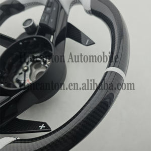 Accesorios Interiores para Automóviles Más Populares, Volante de Cuero con Fibra de Carbono y Botón de Encendido, Compatible con Audi R8 - Product Image 6