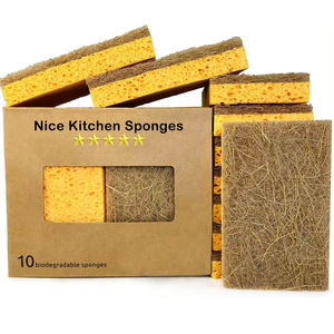 Сизальная целлюлозная хлопковая Экологически чистая биоразлагаемая натуральная кухонная губка, Компостируемая целлюлозная и кокосовая скруббер, губка - Product Image 1
