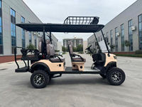 Voiturette de golf 4x4 à essence, véhicule utilitaire 3-4 places, chariot de golf, bus touristique