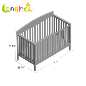 High Quality Solid Wood 5-In-1 Convertible Crib Changing Table Bedding <strong>Set</strong> Modern Design for Newborn 3 Years Children Bedroom - Product Image 3