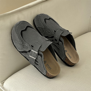 Nuovo Design Personalizzato Taglia Grande 45 Unisex Scarpe Casual Tipo Zoccolo per Uomo e <span class=keywords><strong>Donna</strong></span> Alta Qualità Estive in Pelle Scamosciata con Suola Morbida in <span class=keywords><strong>Sughero</strong></span> - Product Image 2