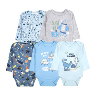 <span class=keywords><strong>Set</strong></span> di 5 Pezzi di <span class=keywords><strong>Tutine</strong></span> a Maniche Lunghe per Neonati 0-3 Mesi, Costume Casual per Bebè - Product Image 5
