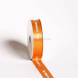Can print with logo for chocolate Christmas <span class=keywords><strong>Decoration</strong></span> ribbon flowers, gift packaging Polyester printed satin ribbon - Product Image 3