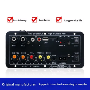 Carte d'amplificateur Hi-Fi miniature ZYD9088 avec interfaces BT, carte TF et USB, 30-120W pour haut-parleur 4 Ohm 40W, module amplificateur audio 110V-220V-12V-24V - Product Image 2