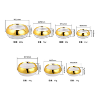 20g 30g 50g 100g en stock – Pots cosmétiques vides en acrylique et PP pour capsules faciales avec ligne dorée, sérigraphie/estampage à chaud disponibles