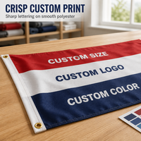 Drapeau personnalisé avec logo, polyester de qualité supérieure, résistant à la décoloration, imperméable, drapeaux d'extérieur avec bords ourlés, couleurs vives, bannière