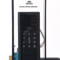 Serrure Intelligente de Sécurité de Grade C pour Appartement, Hôtel, Maison d'hôtes, avec Ouverture à Empreinte Digitale et Mot de Passe en un Seul Clic, pour Porte en Bois, Carte Mémoire, Extérieur