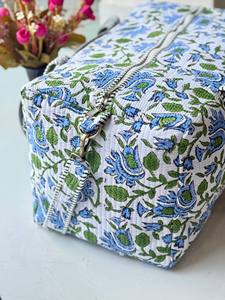 Indian Cotton Duffle Tote <b>Bag</b> Women Quilted Floral Bohemian Block Print Perfect Summer Winter <b>Beach</b> Travel Handmade Vintage <b>Bag</b> - Product Image 2