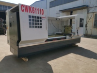 Tour CNC horizontal à banc plat Cwk61100 robuste avec grande alésage de broche, commande GSK, haute vitesse, automatique pour le métal