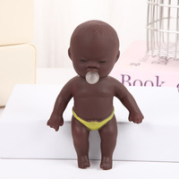 Best-seller transfrontalier Heiwa Vinyl Bubble-blowing Big Black Doll Squeezable Stress-relieving Novelty Toy Unisex Made China 14