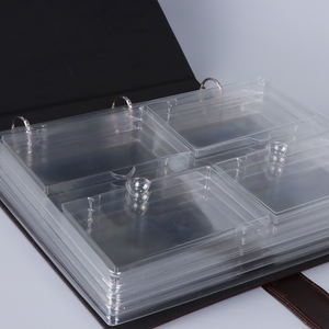 <span class=keywords><strong>Classeur</strong></span> à cartes en cuir marron à 3 anneaux avec fermeture magnétique Album photo en acrylique - Product Image 5