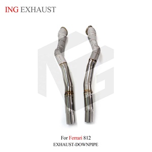 ท่อไอเสียสแตนเลส ING แบบ High-Flow พร้อมแผ่นกันความร้อน สำหรับ <span class=keywords><strong>Ferrari</strong></span> <span class=keywords><strong>812</strong></span> ติดตั้งง่ายแบบ Direct Bolt-On เพิ่มประสิทธิภาพการขับขี่ ขายส่ง - Product Image 6