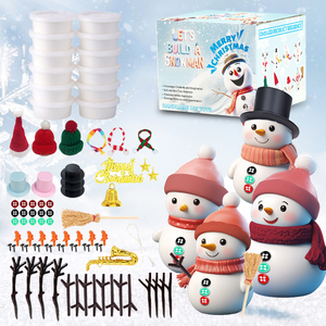 12 Pack Build a Snowman <b>Kit</b> Snowman Crafts for Kids,Modeling Clay Snowman <b>DIY</b> <b>Kit</b>, Christmas Stocking Stuffers for Kids - Product Image 1