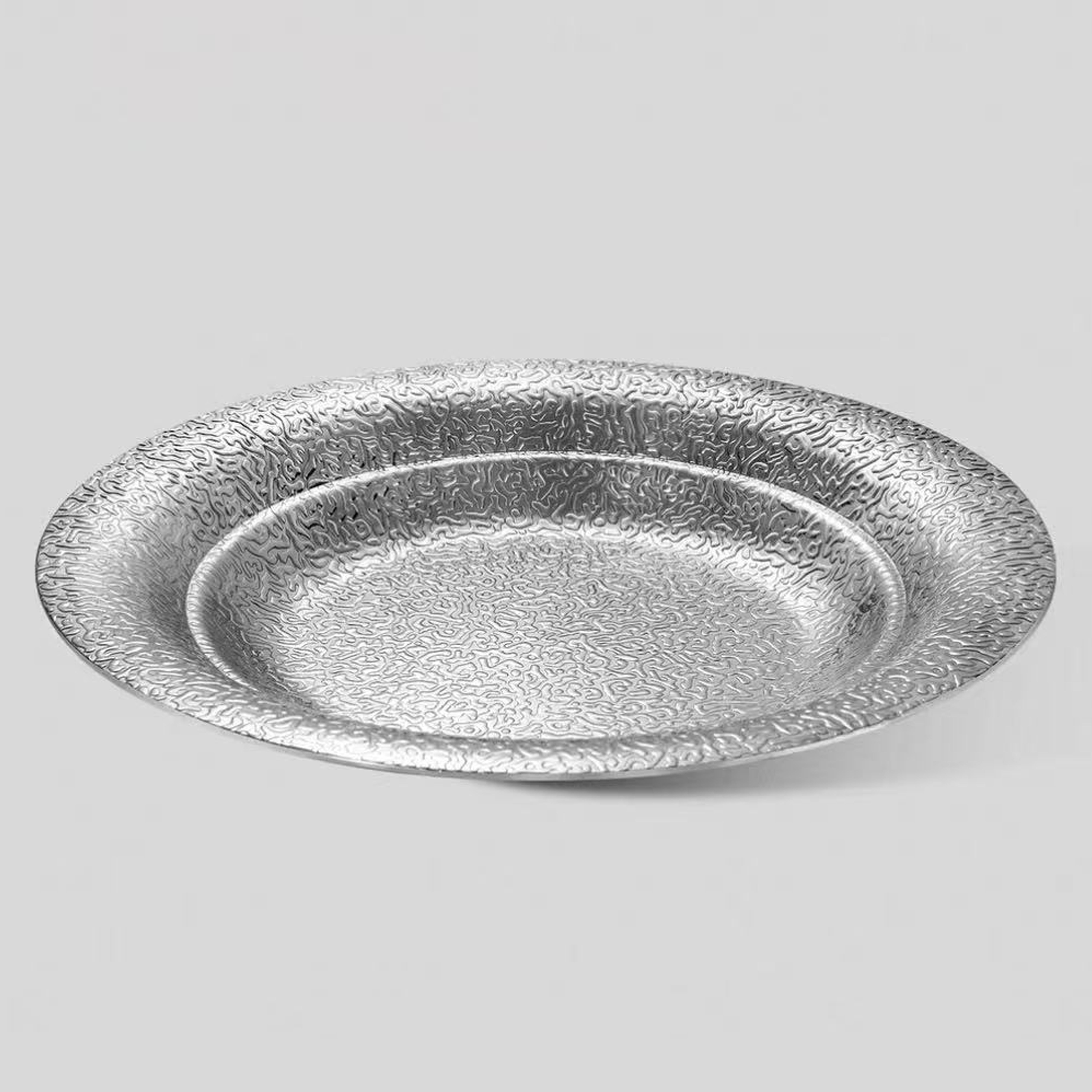 [Plata] - Plato con Borde Volteado de Copo de Nieve