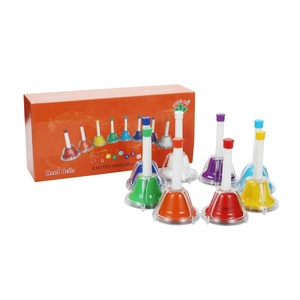 Istruzione bambini colori arcobaleno giocattolo strumento musicale arcobaleno campana a mano - Product Image 2
