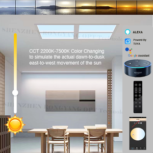 Panneau lumineux LED Alexa Skylight <span class=keywords><strong>Coelux</strong></span>, lampe de plafond, ciel bleu, lumière de panneau commerciale, en stock au Royaume-Uni - Product Image 2