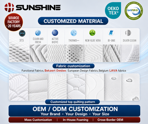 <span class=keywords><strong>Matelas</strong></span> hybride à ressorts et mousse à mémoire de forme OEM personnalisé, directement de l'usine, avec couche d'air et tissu doux pour la peau, emballage compressé - Product Image 2