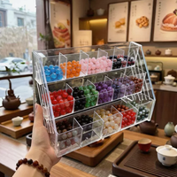 Boîte de présentation de comptoir en acrylique transparent multi-compartiments pour bijoux, bracelets et perles, organisateur de bureau, support de rangement à grille