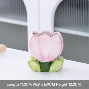 Vaso in ceramica a forma di tulipano colorato creativo moderno per decorazione <span class=keywords><strong>da</strong></span> tavolo per soggiorno mobili contenitori regalo - Product Image 6