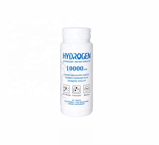 High Nano Hydrogen Water Drinking Effervescent Tablets H2 Citric Acid 60 Antioxidant Beauty 10000ppb Vegan Natural Adult