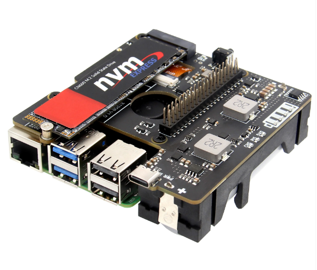Chipboard Geekworm X1208 Ups Hat for Raspberry Pi 5, M.2 Hat+, 5.1v 5a Power, 21700 Battery Support, Nvme Ssd Expansion Board