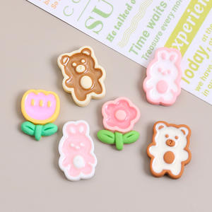 Dessin animé mignon <span class=keywords><strong>lapin</strong></span> <span class=keywords><strong>fait</strong></span> à la main résine artisanat Flatback colle pâte étui de téléphone portable broche broche bijoux accessoires - Product Image 3