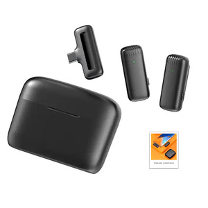 Micrófono Lavalier J13 Caja de batería inalámbrica Micrófono Reducción de ruido Micrófono de entrevista de grabación de video para dos personas - Product Image 1