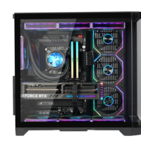 Boîtier de jeu SNOWMAN PLUS Full Tower ATX pour ordinateur Gamer PC avec fenêtre latérale, accessoires disponibles en stock