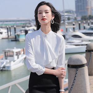 OEM Manufacturers New Designs Custom White Workwear Ladies Formal <strong>Shirt</strong> With Great Workmanship <strong>Shirts</strong> for <strong>Women</strong> - Product Image 3