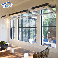 Ventana Plegable Vertical Moderna Personalizada de Doble Vidrio y Aleación de Aluminio con Pantalla Magnética Plegable Insonorizada para Cocina y Hotel