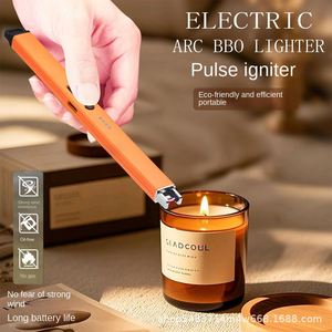 Allumeur à impulsions pour bougies d'aromathérapie, rechargeable, coupe-vent, en ABS, avec long manche, pour la maison, la cuisine et l'allumage des cuisinières à gaz - Product Image 1