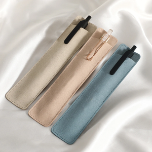 16x3.5cm High Quality Microfiber Pouch Bag Portable Pen Packaging <b>Holder</b> Handmade Eyebrow Pencil Protective Case Cover - Product Image 3