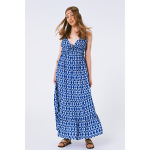 Abito lungo boho stampato con spalline - Product Image 3