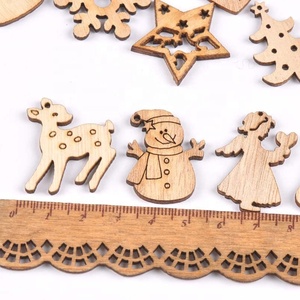 多种款式批发圣诞装饰品小礼品DIY圣诞树木质挂件小木片 - Product Image 2