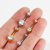 JIAXIN ASTM 36 Anneaux de nombril de qualité implantable 14G, bijoux de piercing corporel raffinés pour femmes