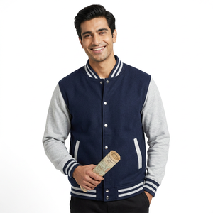 High Quality Custom Print Logo <b>Baseball</b> Varsity <b>Jacket</b> <b>for</b> <b>Men</b> Black Plain Polyester Wholesale CollegeBaseballjacket <b>for</b> <b>men</b> - Product Image 1