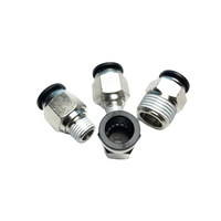 Raccord rapide pour tuyau d'air en pouces, en cuivre nickelé, filetage américain PC1/4 NPT 1/8 3/8 NPT 1/4, raccord droit