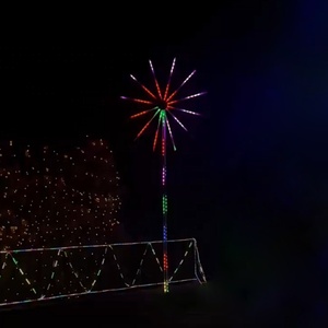 Ngoài trời giáng sinh thông minh âm thanh nhận ra âm nhạc nhịp điệu kích hoạt điều khiển kỹ thuật số <span class=keywords><strong>LED</strong></span> cực bắn pháo hoa dải ánh sáng cho trang trí - Product Image 2