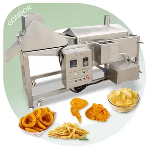 Machine à frire la peau de porc commerciale beignet cacahuètes convoyeur petite friteuse à puce de maïs continue afrique du sud