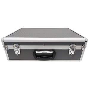 Large Grey Hard Flight Case Camera DJ Foam <strong>Storage</strong> <strong>Briefcase</strong> <strong>Box</strong> - Product Image 1