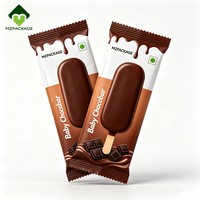 Bolsas de Embalaje Personalizadas para Chocobar, Bolsas de Plástico con Cierre Trasero para Helados de Chocolate Congelado