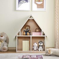 Maison de poupée en bois pour enfants Chalet bibliothèque MDF Mini ensemble de meubles à la mode bricolage jouets et faire semblant de jouer pour les enfants