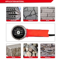 Lame de scie diamantée double de 4/4,5 pouces pour rainurage et découpe de béton, asphalte, blocs et briques