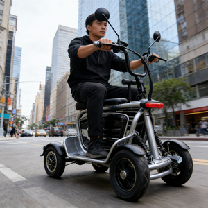 <span class=keywords><strong>Scooter</strong></span> électrique pliable à 4 roues pour la mobilité urbaine et les courses - Product Image 1
