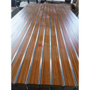 Panneaux en aluminium rainurés à fente en tôle MDF Mur à lattes Mur à lattes décoratif pour affichage en magasin - Product Image 2